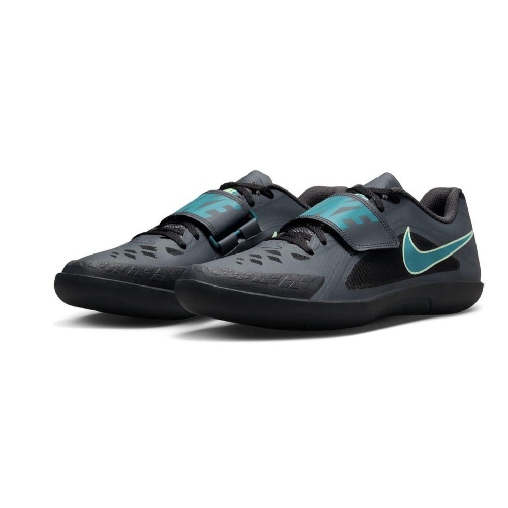 New Nike Zoom Rival SD Thrower Track Shoes Mens Size 8.5 Black Teal